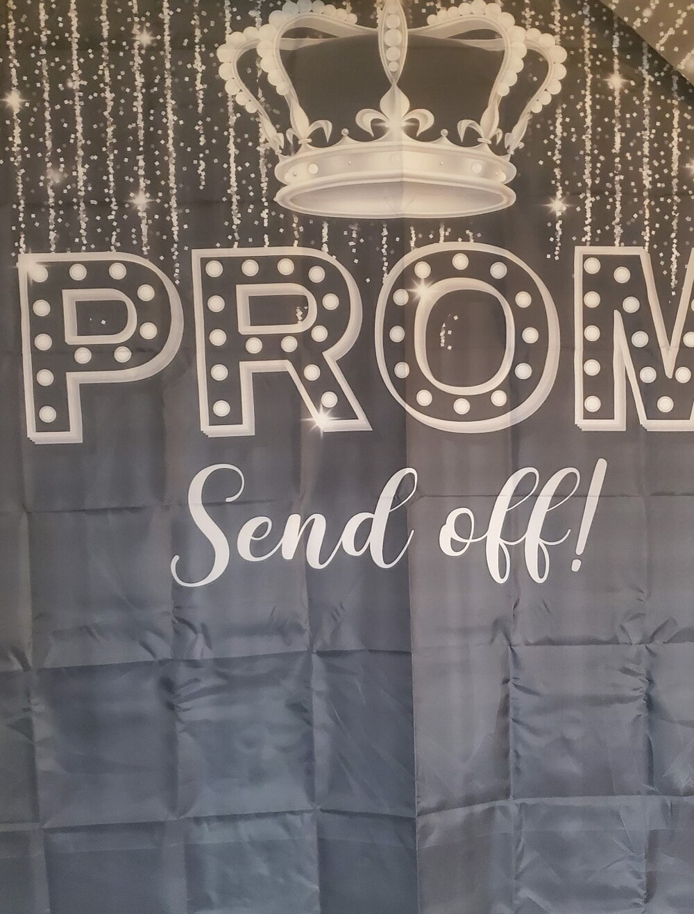 FREE-READ DESCRIPTION - Prom Send Off! Black & White Photo Backdrop